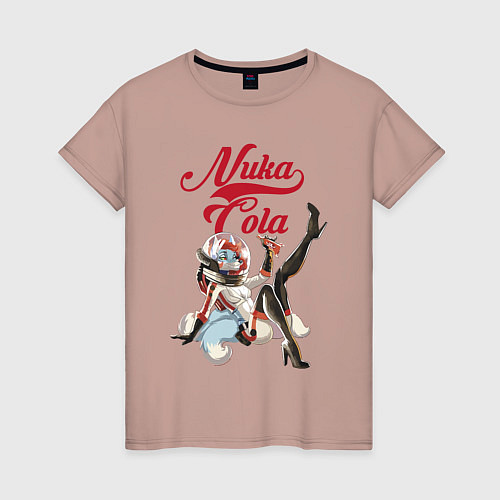 Женская футболка Fallout Nuka Cola Furry Poster / Пыльно-розовый – фото 1