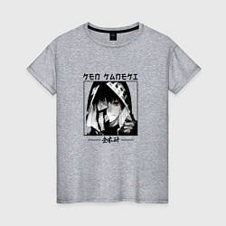 Женская футболка Токийский гуль Tokyo Ghoul, Канеки Кен