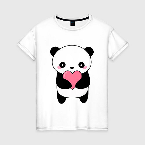 Женская футболка КАВАЙНЫЙ ПАНДА KAWAII PANDA / Белый – фото 1