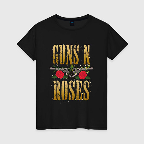 Женская футболка GUNS N ROSES , ГРУППА / Черный – фото 1