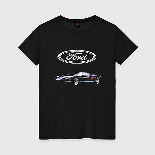 Женская футболка Ford Racing / Черный – фото 1
