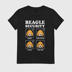 Женская футболка Бигль - Охрана