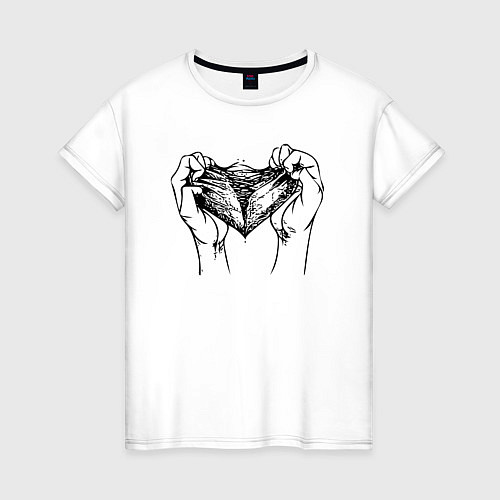 Женская футболка LOVE END / Белый – фото 1