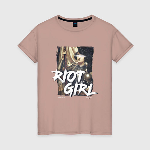 Женская футболка Мятежная девушка / Пыльно-розовый – фото 1
