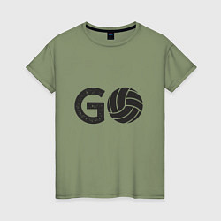 Женская футболка Go Volleyball