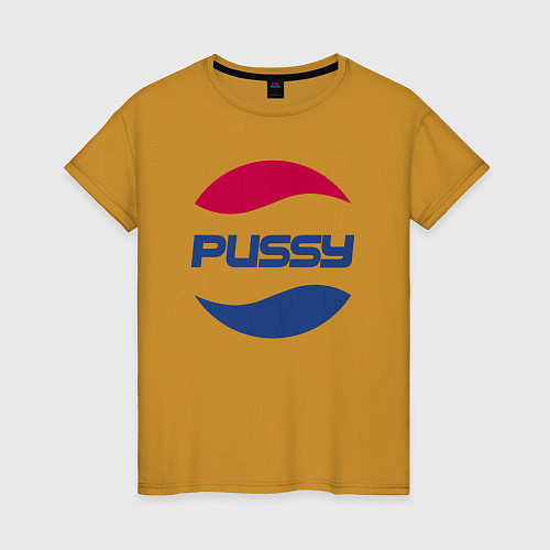 Женская футболка Pepsi Pussy / Горчичный – фото 1