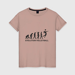 Женская футболка Эволюция - Волейбол