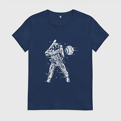 Женская футболка Космический бейсбол