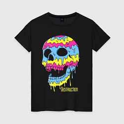 Женская футболка Distruction Color skull Vanguard