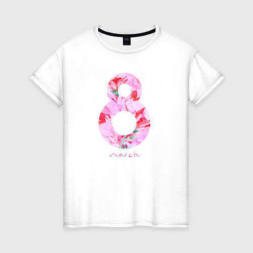 Женская футболка Акварельная весна / Белый – фото 1