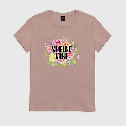 Женская футболка Spring vibe / Пыльно-розовый – фото 1