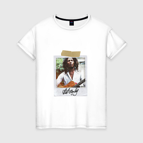 Женская футболка Фото Bob Marley / Белый – фото 1