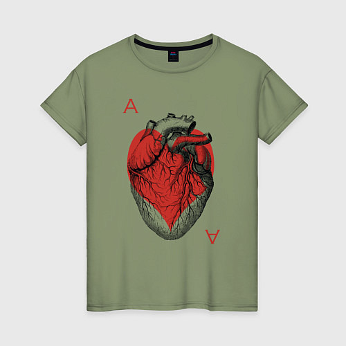 Женская футболка Черви огромное сердце / Авокадо – фото 1