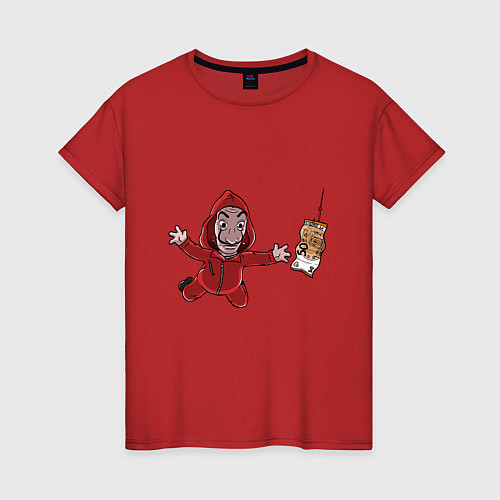 Женская футболка Money Heist - Nirvana / Красный – фото 1