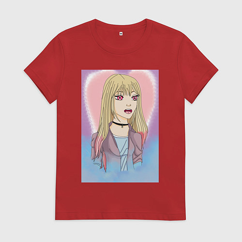 Женская футболка Марин Китагава Эта фарфоровая кукла влюбилась / Красный – фото 1