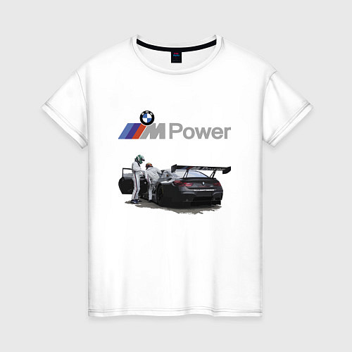 Женская футболка BMW Motorsport M Power Racing Team / Белый – фото 1