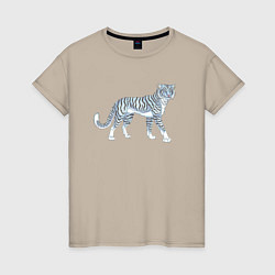 Женская футболка Водяной голубой тигр, символ 2022