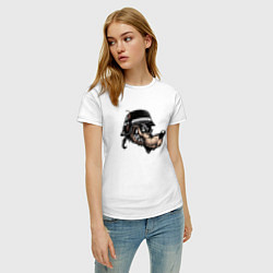 Футболка хлопковая женская Cool wolf!, цвет: белый — фото 2