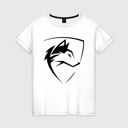 Женская футболка Wolf Emblem Jaw / Белый – фото 1