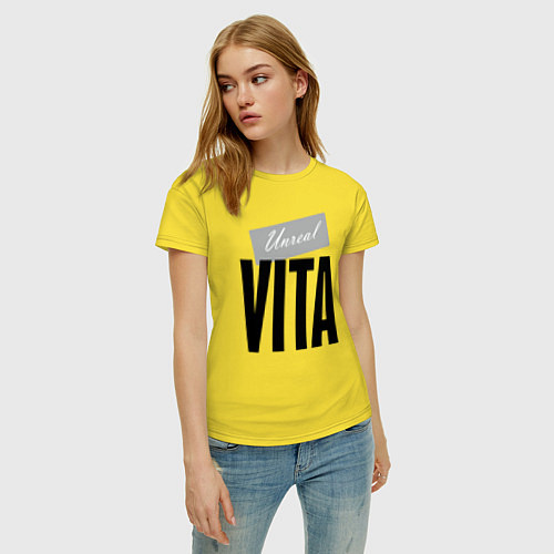 Женская футболка Unreal Vita / Желтый – фото 3