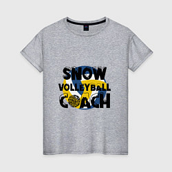 Женская футболка Snow Volleyball Coach