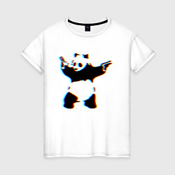 Женская футболка Banksy Panda with guns - Бэнкси