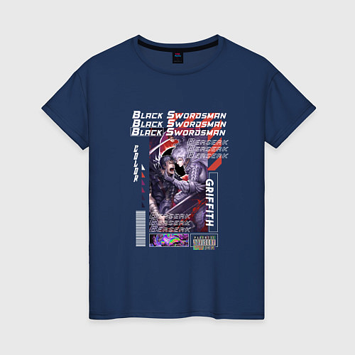 Женская футболка Гатс и Гриффит / Тёмно-синий – фото 1