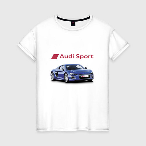 Женская футболка Audi sport Racing / Белый – фото 1