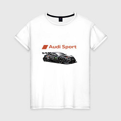 Футболка хлопковая женская Audi sport Power, цвет: белый