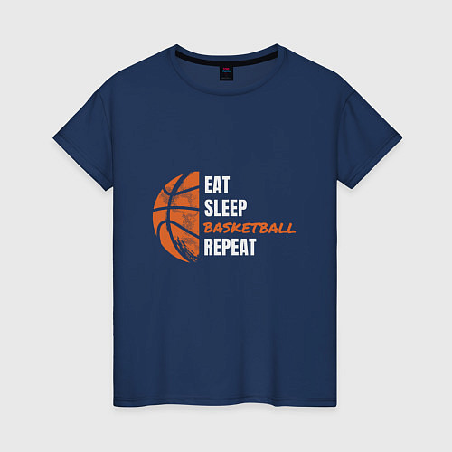 Женская футболка Basket Life / Тёмно-синий – фото 1