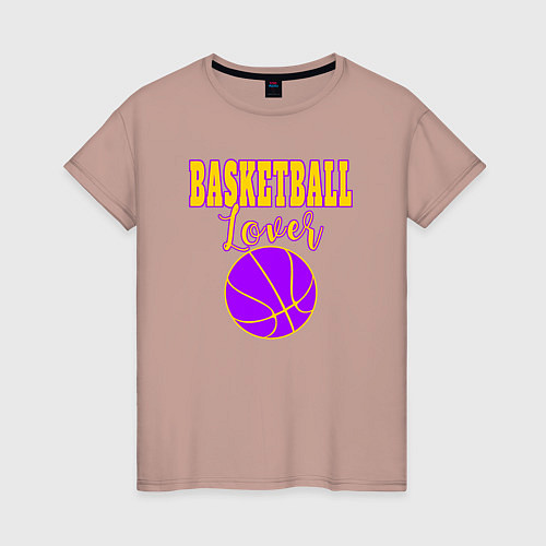 Женская футболка Basketball Lover / Пыльно-розовый – фото 1