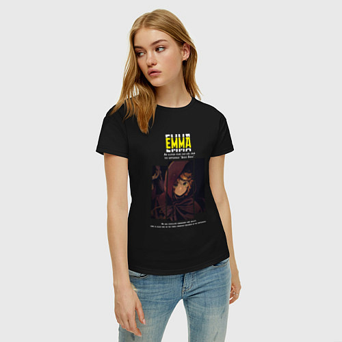 Женская футболка I Emma / Черный – фото 3