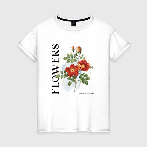 Женская футболка Flowers - Garden of memories / Белый – фото 1