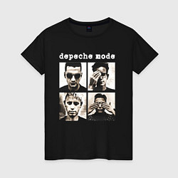 Футболка хлопковая женская DEPECHE MODE ДЕПЕШ МОД, цвет: черный