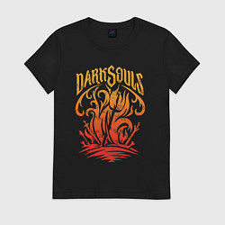 Футболка хлопковая женская Одухотворенное Пламя, цвет: черный