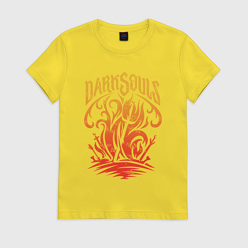 Женская футболка Одухотворенное Пламя / Желтый – фото 1