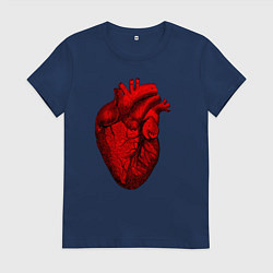 Женская футболка Сердце анатомическое