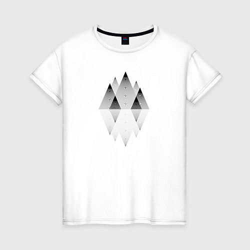 Женская футболка Линии В Горах / Белый – фото 1
