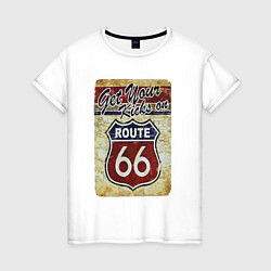 Женская футболка Получи удовольствие от трассы 66!