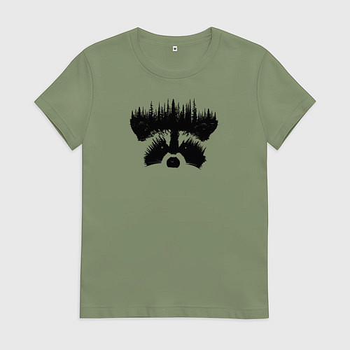Женская футболка Енот и Лес / Авокадо – фото 1