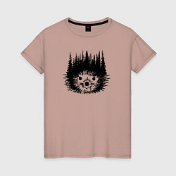Женская футболка Ёжик и лес