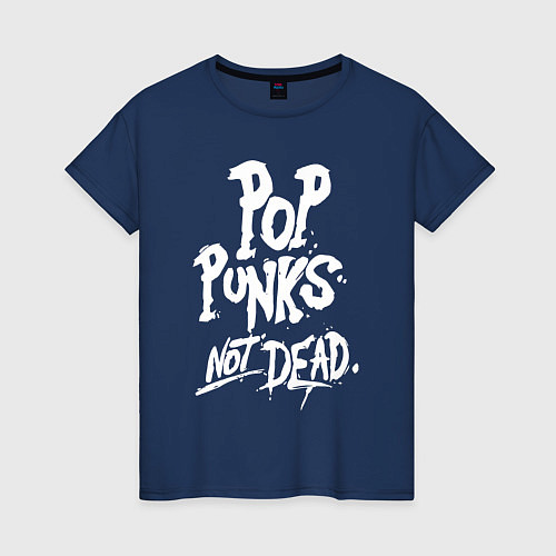 Женская футболка Punks not deаd / Тёмно-синий – фото 1