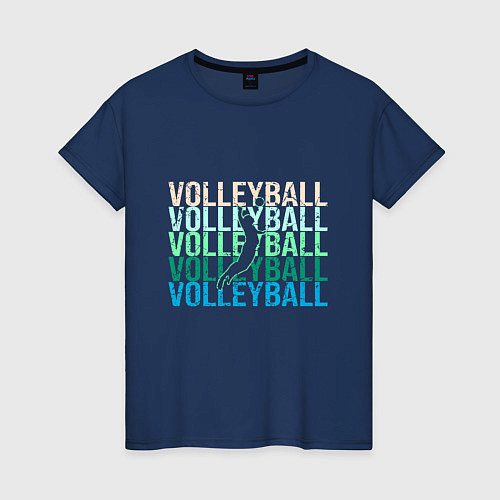 Женская футболка Volley Boom / Тёмно-синий – фото 1