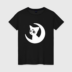 Женская футболка Луна на месяце