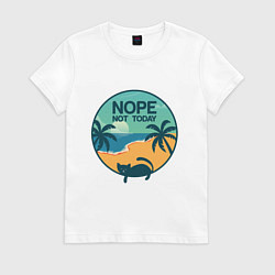 Женская футболка Кот Nop not today