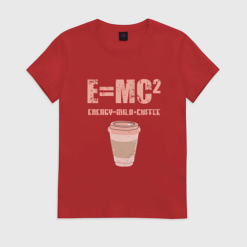 Женская футболка EMC2 КОФЕ / Красный – фото 1