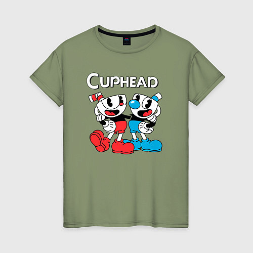 Женская футболка Cuphead Чашечки / Авокадо – фото 1