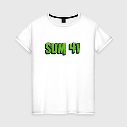 Футболка хлопковая женская SUM41 LOGO, цвет: белый