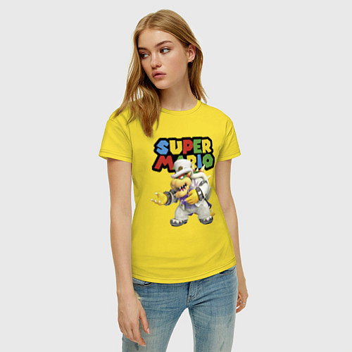 Женская футболка Super mario Bowser / Желтый – фото 3