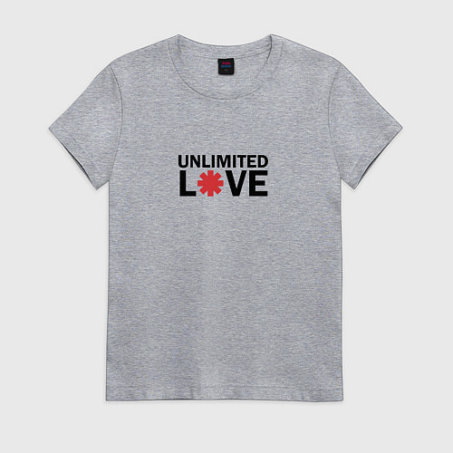 Женская футболка Unlimited love / Меланж – фото 1